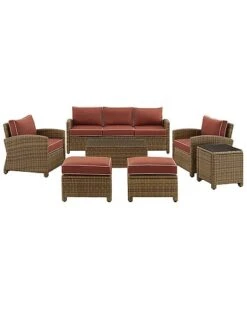 Crosley Bradenton 7Pc Outdoor Wicker Sofa Set Home