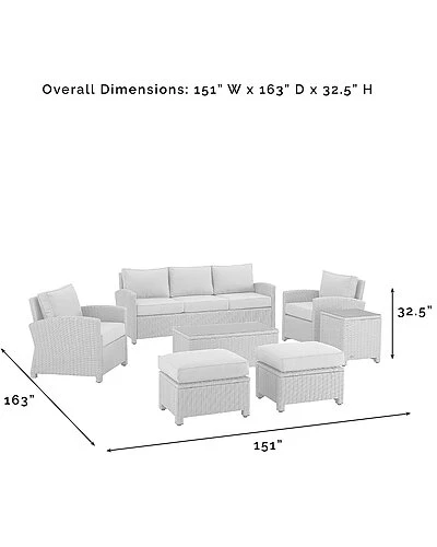 Crosley Bradenton 7Pc Outdoor Wicker Sofa Set Home 4 Crosley Bradenton 7Pc Outdoor Wicker Sofa Set Home - Image 4