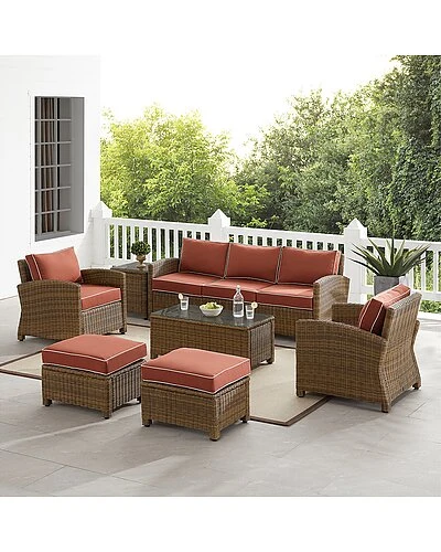 Crosley Bradenton 7Pc Outdoor Wicker Sofa Set Home 6 Crosley Bradenton 7Pc Outdoor Wicker Sofa Set Home - Image 6