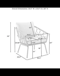 Crosley Furniture Juniper 2Pc Indoor/Outdoor Wicker Armchair Set Home -Crosley Sales Store 3070162577 RLLD 3