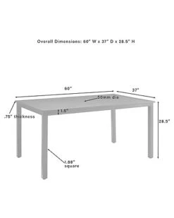 Crosley Furniture Astrid 7pc Outdoor Metal Dining Set Home -Crosley Sales Store 3070260287 RLLD 6