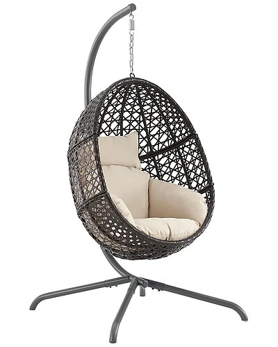 Crosley Calliope Indoor/Outdoor Wicker Hanging Egg Chair Home 1 Crosley Calliope Indoor/Outdoor Wicker Hanging Egg Chair Home