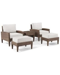 Crosley Capella 5pc Outdoor Wicker Chair Set Home