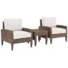 Crosley Capella 3pc Outdoor Wicker Chair Set Home