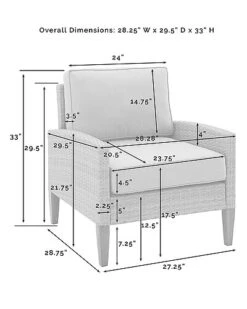 Crosley Capella Outdoor Wicker 3pc Chair Set Home -Crosley Sales Store 3070285731 RLLD 3