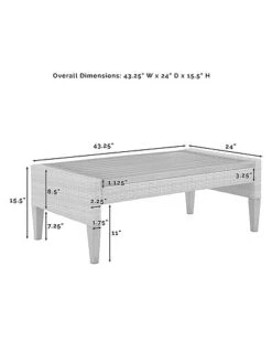 Crosley Capella Outdoor Wicker Coffee Table Home -Crosley Sales Store 3070285732 RLLD 3