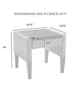 Crosley Capella Outdoor Wicker Side Table Home 5 Crosley Capella Outdoor Wicker Side Table Home -Crosley Sales Store 3070285738 RLLD 3