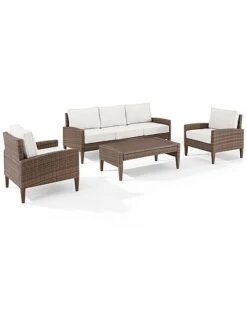 Crosley Capella Outdoor Wicker 4pc Sofa Set Home