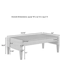 Crosley Capella Outdoor Wicker 4pc Sofa Set Home -Crosley Sales Store 3070285740 RLLD 5