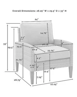 Crosley Capella 5pc Outdoor Wicker Sofa Set Home -Crosley Sales Store 3070285741 RLLD 4