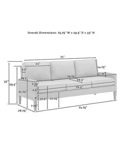 Crosley Capella Outdoor Wicker 3pc Sofa Set Home -Crosley Sales Store 3070285743 RLLD 3