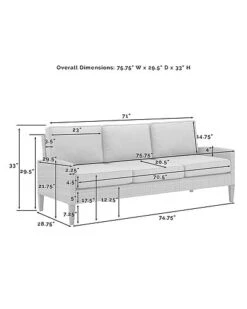 Crosley Capella Outdoor Wicker Sofa Home -Crosley Sales Store 3070285744 RLLD 3