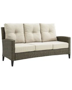 Crosley Rockport Outdoor Wicker High Back Sofa Home