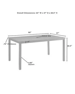 Crosley Furniture Fenton 7Pc Outdoor Wicker/ Metal Dining Set Home -Crosley Sales Store 3070288624 RLLD 4
