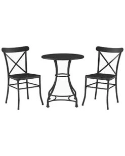 Crosley Furniture Astrid 3Pc Indoor/Outdoor Metal Bistro Set Home