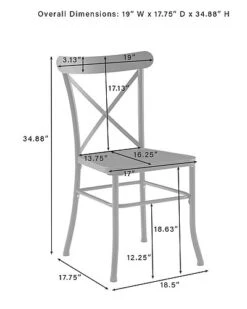 Crosley Furniture Astrid 3Pc Indoor/Outdoor Metal Bistro Set Home -Crosley Sales Store 3070334276 RLLD 3