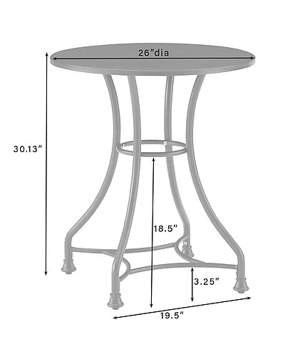 Crosley Furniture Astrid Indoor/Outdoor Metal Bistro Table Home 3 Crosley Furniture Astrid Indoor/Outdoor Metal Bistro Table Home - Image 3