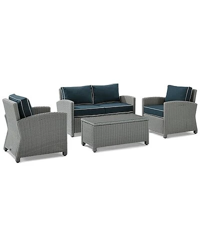 Crosley Furniture Bradenton 4Pc Outdoor Wicker Conversation Set Home 1 Crosley Furniture Bradenton 4Pc Outdoor Wicker Conversation Set Home