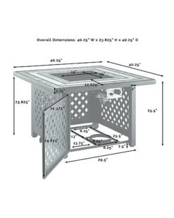Crosley Furniture Bradenton 5Pc Outdoor Wicker Sofa Set W/Fire Table- Sofa, Side Table, Tucson Fire Table, & 2 Armchairs Home -Crosley Sales Store 3070334307 RLLD 7