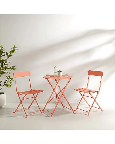 Crosley Furniture Karlee 3Pc Indoor/Outdoor Metal Bistro Set Home 2 Crosley Furniture Karlee 3Pc Indoor/Outdoor Metal Bistro Set Home - Image 2