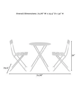Crosley Furniture Karlee 3Pc Indoor/Outdoor Metal Bistro Set Home 7 Crosley Furniture Karlee 3Pc Indoor/Outdoor Metal Bistro Set Home -Crosley Sales Store 3070334346 RLLD 3
