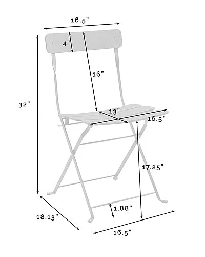 Crosley Furniture Karlee 3Pc Indoor/Outdoor Metal Bistro Set Home 4 Crosley Furniture Karlee 3Pc Indoor/Outdoor Metal Bistro Set Home - Image 4