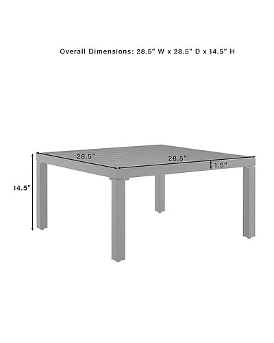 Crosley Furniture Piermont Outdoor Metal Sectional Coffee Table Home 3 Crosley Furniture Piermont Outdoor Metal Sectional Coffee Table Home - Image 3