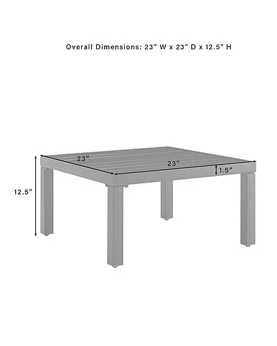 Crosley Furniture Piermont Outdoor Metal Sectional Side Table Home 3 Crosley Furniture Piermont Outdoor Metal Sectional Side Table Home - Image 3