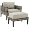 Crosley Furniture Prescott 2Pc Outdoor Wicker Armchair Set Home