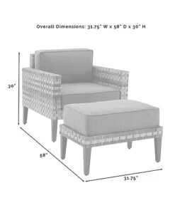 Crosley Furniture Prescott 2Pc Outdoor Wicker Armchair Set Home -Crosley Sales Store 3070334361 RLLD 3