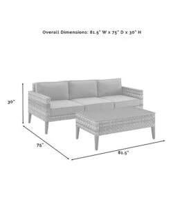 Crosley Furniture Prescott 2Pc Outdoor Wicker Sofa Set Home -Crosley Sales Store 3070334364 RLLD 3