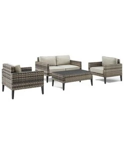 Crosley Furniture Prescott 4Pc Outdoor Wicker Conversation Set Home