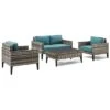 Crosley Furniture Prescott 4Pc Outdoor Wicker Conversation Set Home
