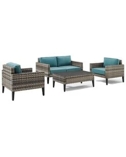 Crosley Furniture Prescott 4Pc Outdoor Wicker Conversation Set Home
