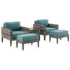 Crosley Furniture Prescott 5Pc Outdoor Wicker Armchair Set Home