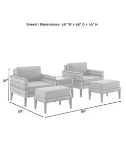 Crosley Furniture Prescott 5Pc Outdoor Wicker Armchair Set Home -Crosley Sales Store 3070334368 RLLD 3