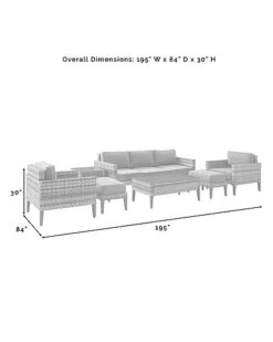 Crosley Furniture Prescott 7Pc Outdoor Wicker Sofa Set Home -Crosley Sales Store 3070334372 RLLD 3