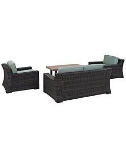Crosley Beaufort 4pc Outdoor Wicker Conversation Set Home -Crosley Sales Store 3070461745 RLLD 5