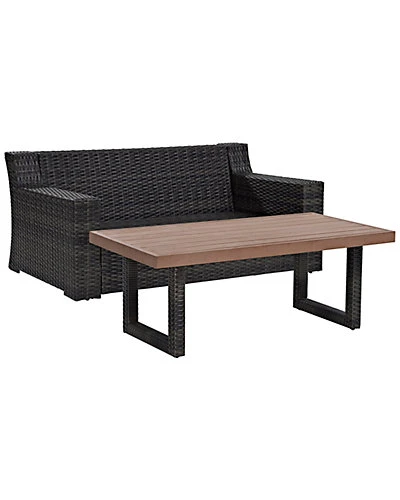 Crosley Beaufort 2pc Outdoor Wicker Chat Set Home 5 Crosley Beaufort 2pc Outdoor Wicker Chat Set Home - Image 5