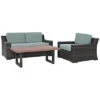 Crosley Beaufort 3pc Outdoor Wicker Conversation Set Home