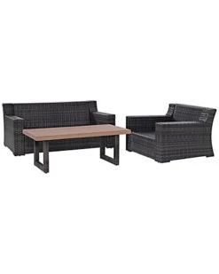 Crosley Beaufort 3pc Outdoor Wicker Conversation Set Home -Crosley Sales Store 3070461750 RLLD 4