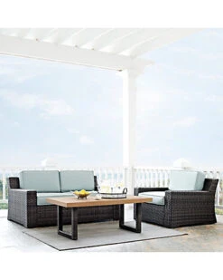 Crosley Beaufort 3pc Outdoor Wicker Conversation Set Home -Crosley Sales Store 3070461750 RLLD 5