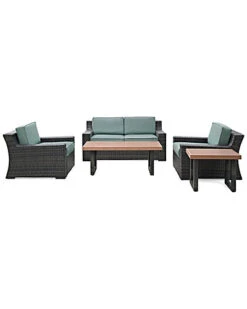 Crosley Beaufort 5pc Outdoor Wicker Conversation Set Home 6 Crosley Beaufort 5pc Outdoor Wicker Conversation Set Home -Crosley Sales Store 3070461752 RLLD 3