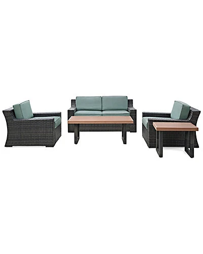 Crosley Beaufort 5pc Outdoor Wicker Conversation Set Home 3 Crosley Beaufort 5pc Outdoor Wicker Conversation Set Home - Image 3