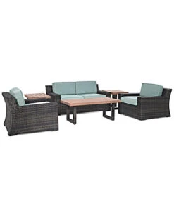Crosley Beaufort 6pc Outdoor Wicker Conversation Set Home