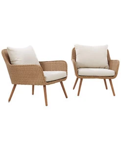 Crosley Landon 2pc Outdoor Wicker Chair Set Home