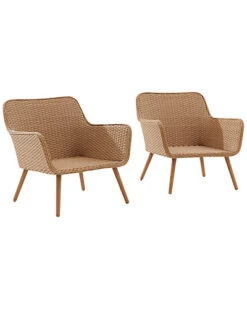 Crosley Landon 2pc Outdoor Wicker Chair Set Home -Crosley Sales Store 3070461755 RLLD 3
