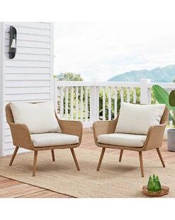 Crosley Landon 2pc Outdoor Wicker Chair Set Home -Crosley Sales Store 3070461755 RLLD 4