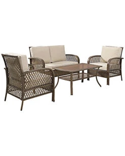 Crosley Furniture Tribeca 4pc Outdoor Wicker Set Home