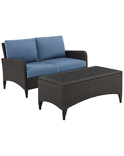 Crosley Kiawah 2pc Outdoor Wicker Chat Set Home 1 Crosley Kiawah 2pc Outdoor Wicker Chat Set Home
